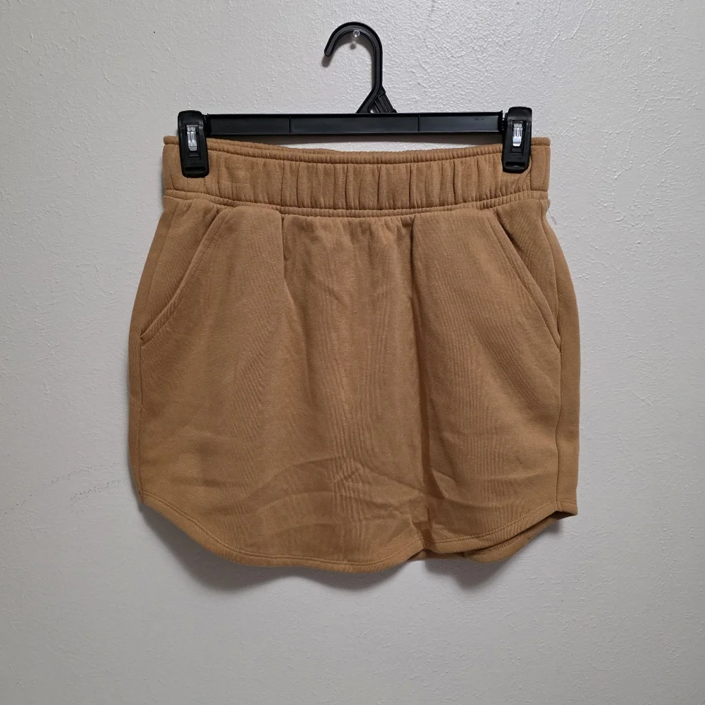 Soft Fleece Mini Skirt With Pockets - Wild Fable Sweat Skirt - Brown Sugar